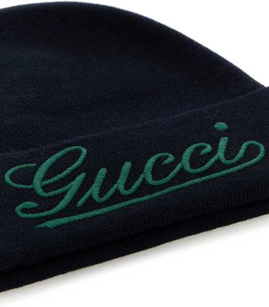 Sepci Gucci Hat With Gucci Embroidery BLUE Barbati (BM 16748172) 3