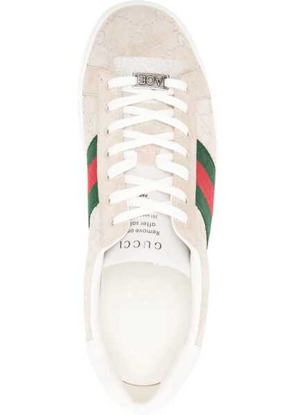 Sneakers Gucci Gucci Ace Sneaker With Web Detail BEIGE Barbati (BM 16748181) 4