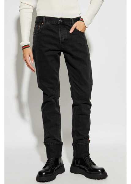 Blugi drepti Gucci Pants With Web Details BLUE Barbati (BM 16748199) 3