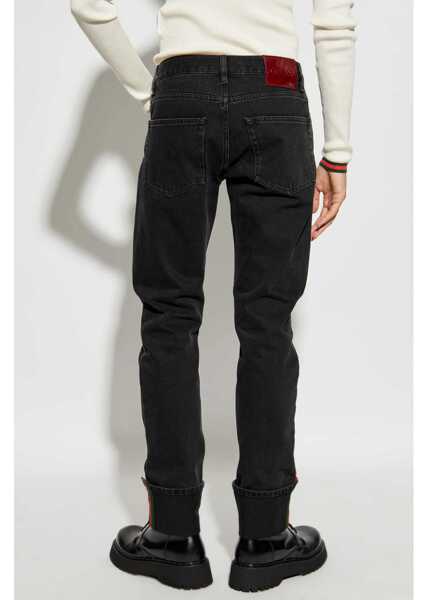 Blugi drepti Gucci Pants With Web Details BLUE Barbati (BM 16748199) 4