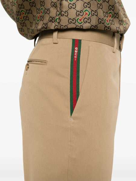 Pantaloni casual Gucci Cotton Pants BEIGE Barbati (BM 16748205) 5