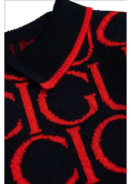 Rochii casual Gucci B L/S Dress Wo Gucci Jacquard/ Ultramarine/Red RED Fete (BM 16749462) 3