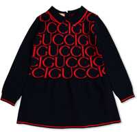 Rochii casual B L/S Dress Wo Gucci Jacquard/ Ultramarine/Red Fete