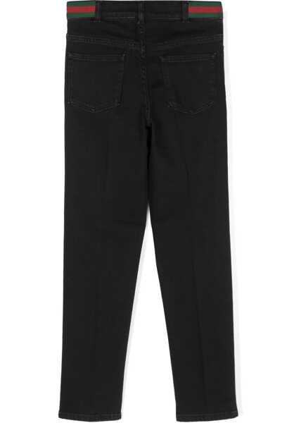 Pantaloni casual Gucci J Pants Black Denim/Black/Mix DENIM Baieti (BM 16749489) 2