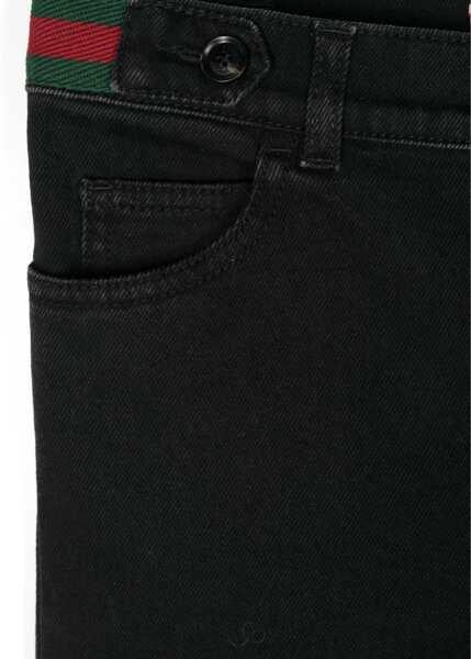 Pantaloni casual Gucci J Pants Black Denim/Black/Mix DENIM Baieti (BM 16749489) 3