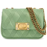 Genti tip postas Borsa A Spalla Small Rock-Chic Rosa Geranio In Pelle Femei