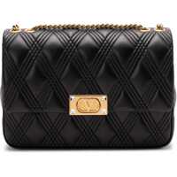 Genti tip postas Quilted Shoulder Bag Butter White With Golden Chain Femei