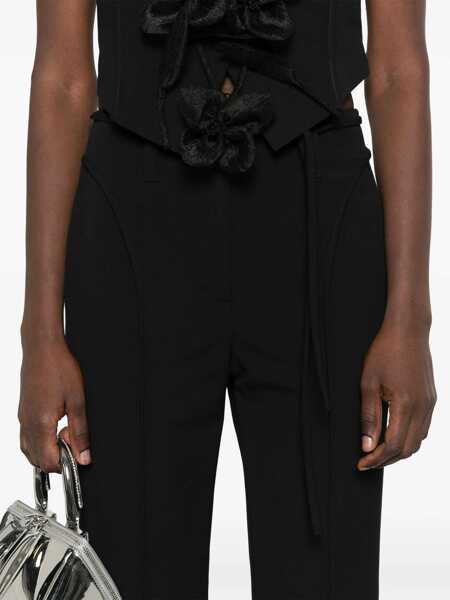 Pantaloni eleganti ROTATE Birger Christensen Elegant Pink Recycled Polyester Womens Trousers BLACK Femei (BM 16751079) 5