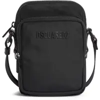 Genti tip postas DSQUARED2 Black Minimalist Crossbody Bag In Polyamide