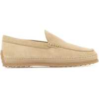 Mocasini Beige Woven Leather Slip-On Loafers With Rubber Sole Barbati