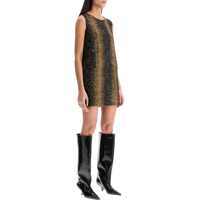 Rochii scurte Brown Python Print Sleeveless Mini Dress Femei