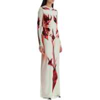 Rochii lungi Long Dress Flower Body Morphing Pink Floral Slim Femei