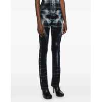 Pantaloni Jean Paul Gaultier Dama - Pantaloni eleganti Jean Paul Gaultier Black Polyamide Pants With Skeleton Print BLACK/NAVY/LIGHTBLUE Femei (BM 16751337) - B-mall.ro