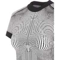 Tricouri Jean Paul Gaultier Dama - Tricouri Jean Paul Gaultier Black And White Striped Viscose T-Shirt WHITE/BLACK Femei (BM 16751343) - B-mall.ro
