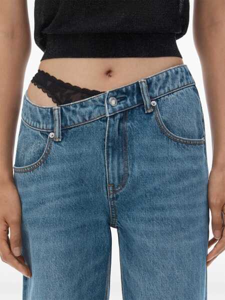 Blugi Alexander Wang Alexander Wang Dip Side Lace Undie Jeans BLUE Femei (BM 16752425) 5