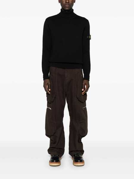 Pulovere Stone Island Stone Island Wool Blend Turtleneck Sweater Black Barbati (BM 16752584) 2