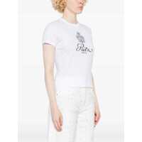 Imbracaminte Frame X Ritz Paris Dama - Tricouri Frame X Ritz Paris White T-Shirt With Ritz Paris Logo On The Front In Cotton Woman WHITE Femei (BM 16753703) - B-mall.ro