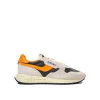 Sneakers Autry White And Orange Suede And Nylon Reelwind Low Sneakers Barbati