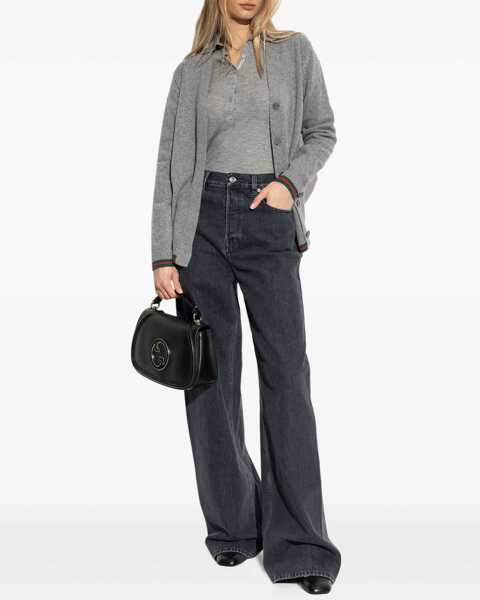 Tricouri Polo Gucci Cashmere Polo Shirt LIGHT GREY MEL/MC Femei (BM 16753815) 2