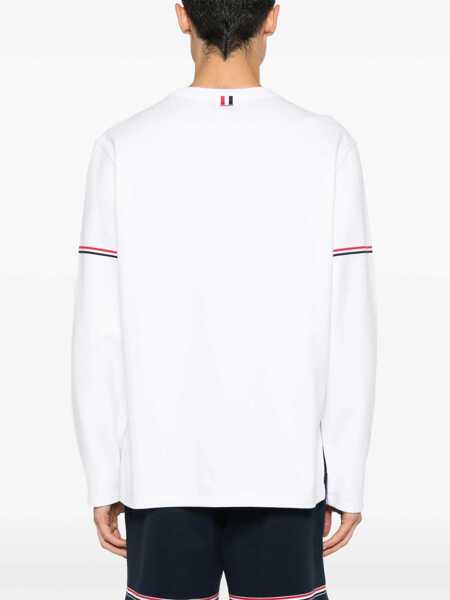 Tricouri Thom Browne Thom Browne Rugby T-Shirt WHITE Barbati (BM 16757126) 4