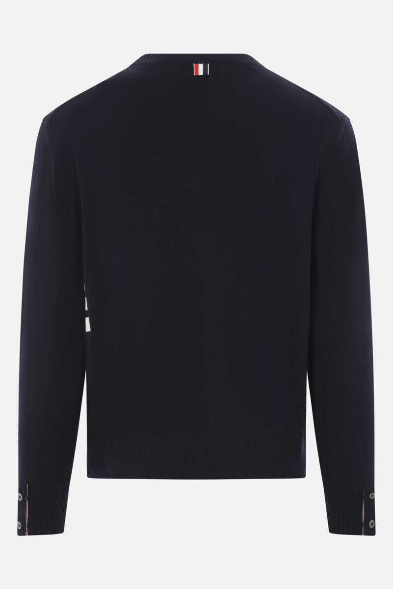 Pulovere Thom Browne Thom Browne 4 Bar Sweater BLUE Barbati (BM 16757132) 2