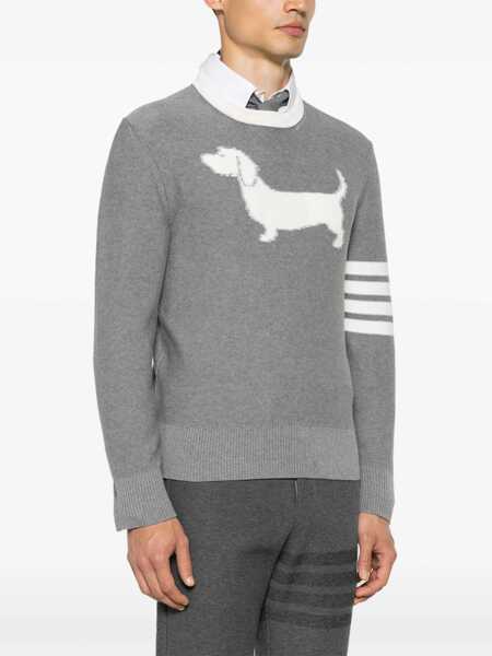 Pulovere Thom Browne Thom Browne 4-Bar Hector Sweater GRAY Barbati (BM 16757135) 3
