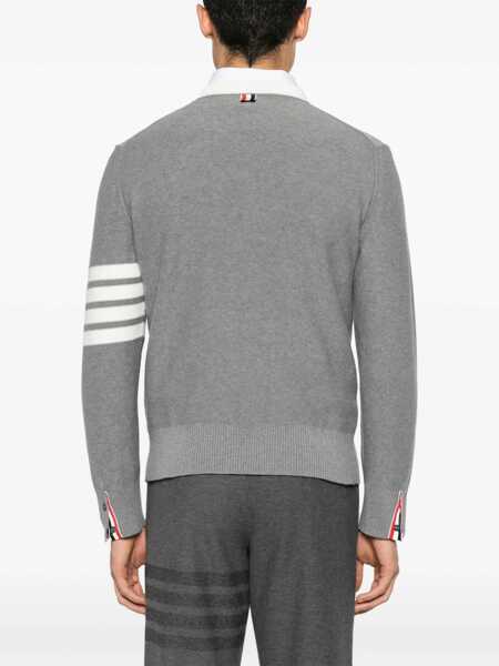 Pulovere Thom Browne Thom Browne 4-Bar Hector Sweater GRAY Barbati (BM 16757135) 4