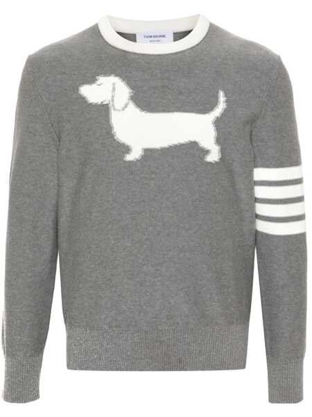 Pulovere Thom Browne Thom Browne 4-Bar Hector Sweater GRAY Barbati (BM 16757135) 1