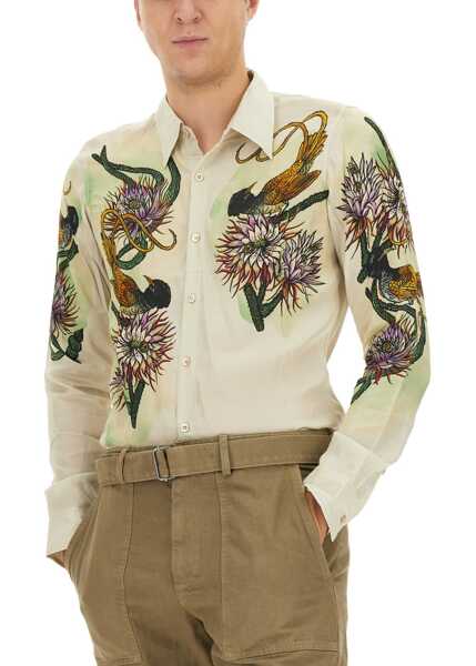 Camasi casual Dries Van Noten Printed Shirt POWDER Barbati (BM 16758378) 4