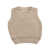 One More In The Family Brown knitted vest Beige
