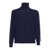Kangra PLAIN KNITTED TURTLENECK SWEATER Blue