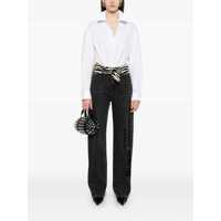 Imbracaminte Dama pagina 340 - Blugi Alexander Wang Alexander Wang Black Jeans With Logo Print On The Leg Black Femei (BM 16764257) - B-mall.ro