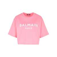Tricouri Balmain Logo Crop T-Shirt Femei