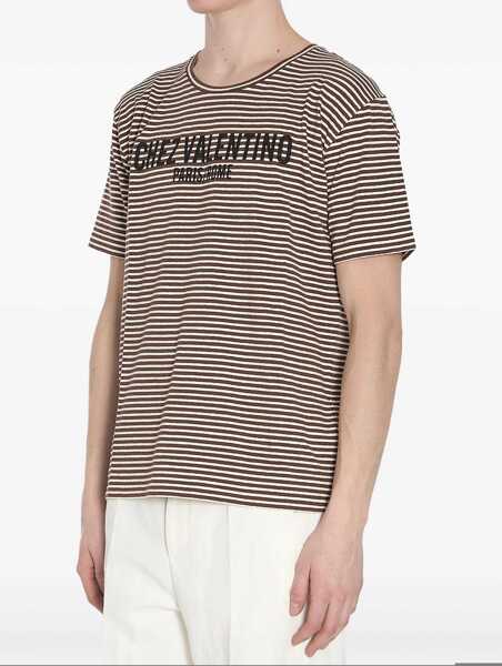 Tricouri Valentino Garavani Chez Valentino T-Shirt CREAM Barbati (BM 16769991) 3