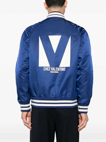 Bomber jacket Valentino Garavani Chez Valentino Bomber BLUE Barbati (BM 16769994) 4