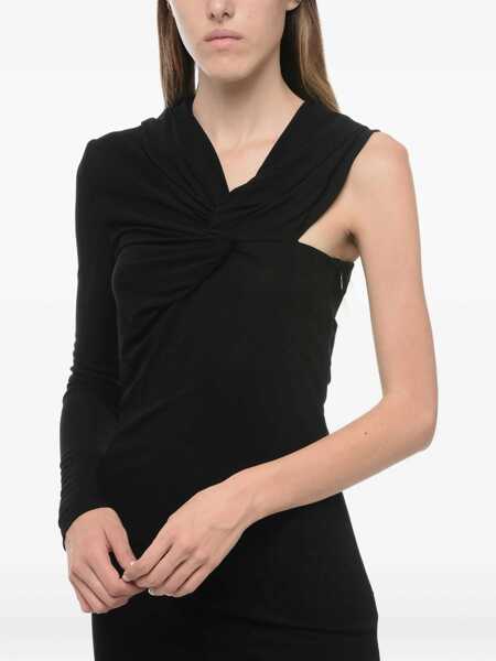 Rochii Saint Laurent Saint Laurent One Sleeve Dress Black Femei (BM 16770026) 4