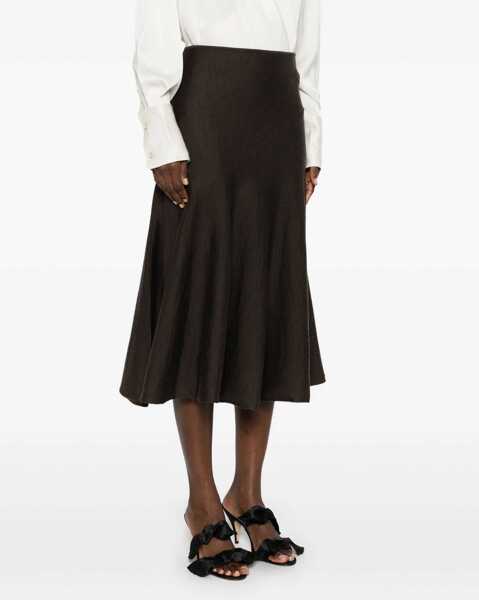 Fuste casual Khaite Mayu Skirt BROWN Femei (BM 16770168) 3