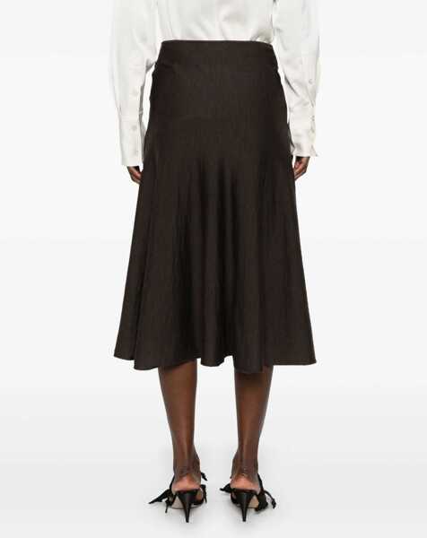 Fuste casual Khaite Mayu Skirt BROWN Femei (BM 16770168) 4
