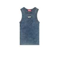 Topuri Diesel Blue Denim Cotton Top Femei