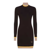 Rochii Fendi Black Cotton Mini Dress Femei