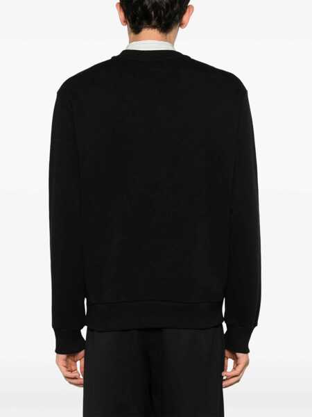 Pulovere A.P.C. A.P.C. Boxy Micro Logo Cotton Crew-Neck Sweatshirt Black Barbati (BM 16775759) 4