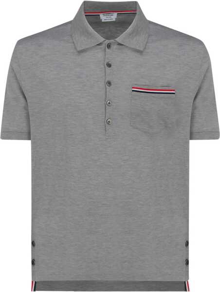 Tricouri Polo Thom Browne Short Sleeves Polo Shirt LT GREY Barbati (BM 16776399) 1
