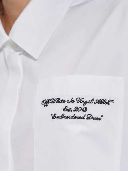 Rochii casual Off-White Oversized Poplin Shirt WHITE Femei (BM 16776420) 5