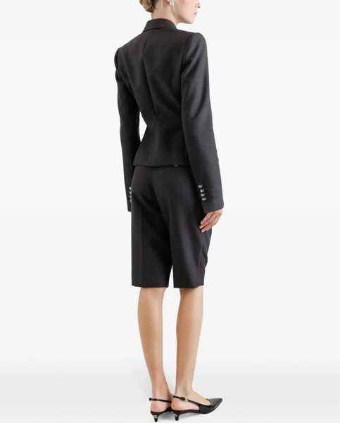 Sacouri Dolce & Gabbana Dolce Double-Breasted Jacket With Dg Logo Buttons CHARCOAL Femei (BM 16776432) 3