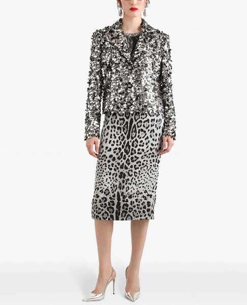 Fuste casual Dolce & Gabbana Leopard Print Charmeuse Longuette Skirt ANIMALIER Femei (BM 16776438) 2