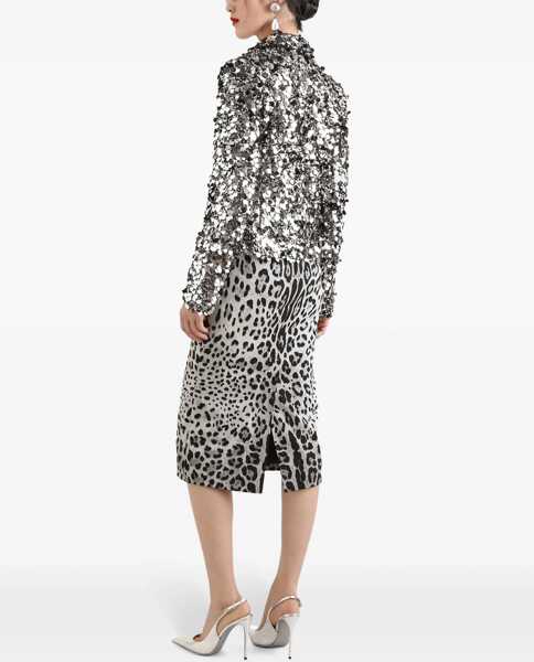 Fuste casual Dolce & Gabbana Leopard Print Charmeuse Longuette Skirt ANIMALIER Femei (BM 16776438) 3