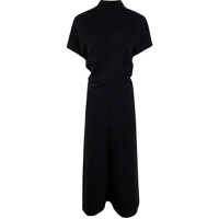 Rochii Black High Neck Dress In Cady For Women Femei