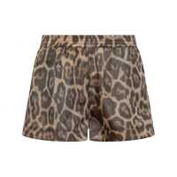 Pantaloni casual Stella McCartney Short Leopard Pants Femei