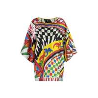 Bluze Dolce & Gabbana Printed Silk Blouse Femei