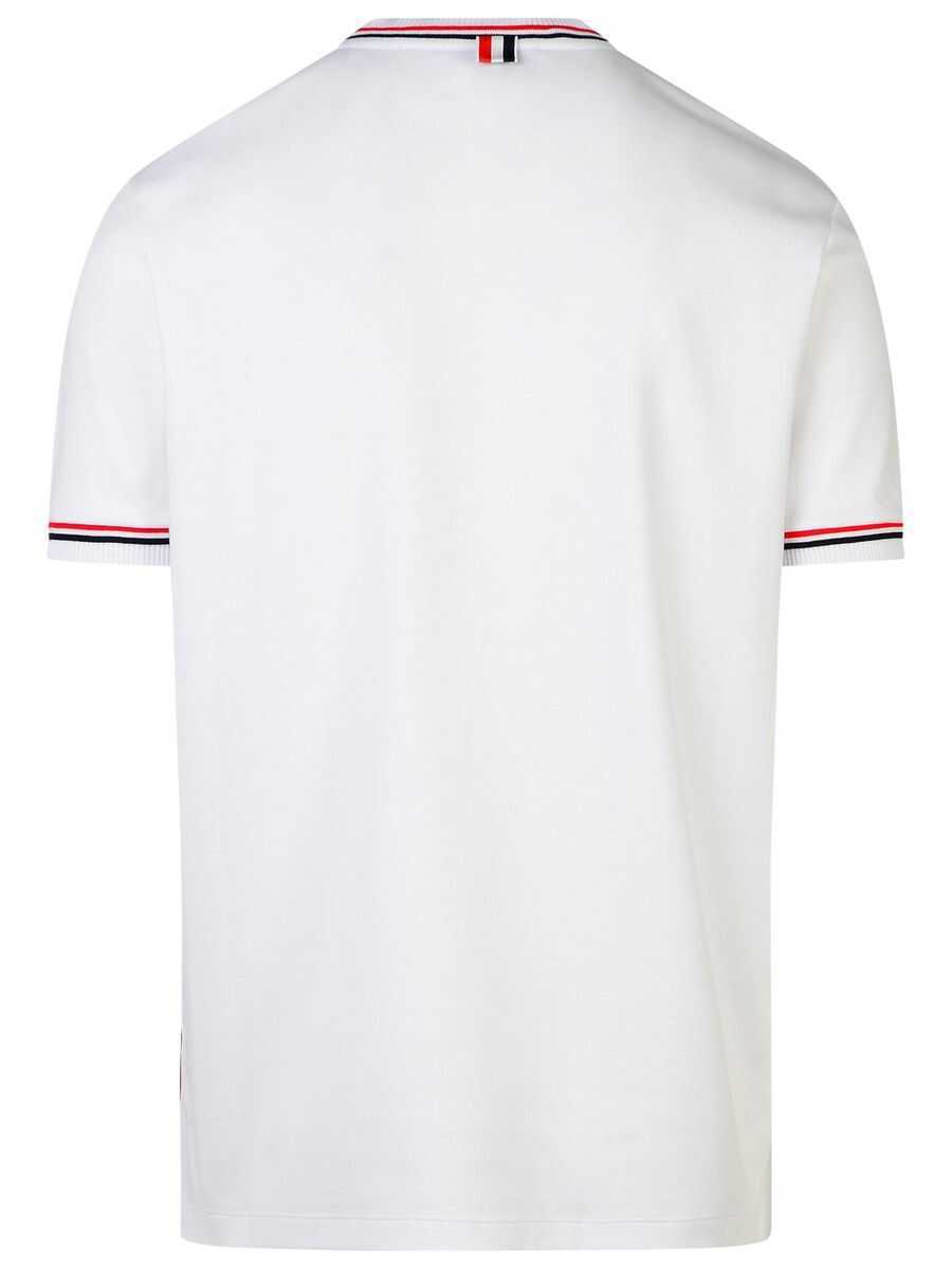 Tricouri Thom Browne Thom Browne Cotton Crew-Neck T-Shirt WHITE Barbati (BM 16779179) 4